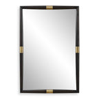 Larkin Dark Wood & Brass Mirror