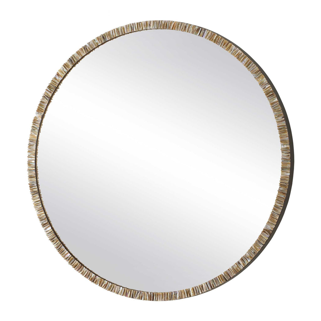 Odeon Shell Inlay Round Mirror