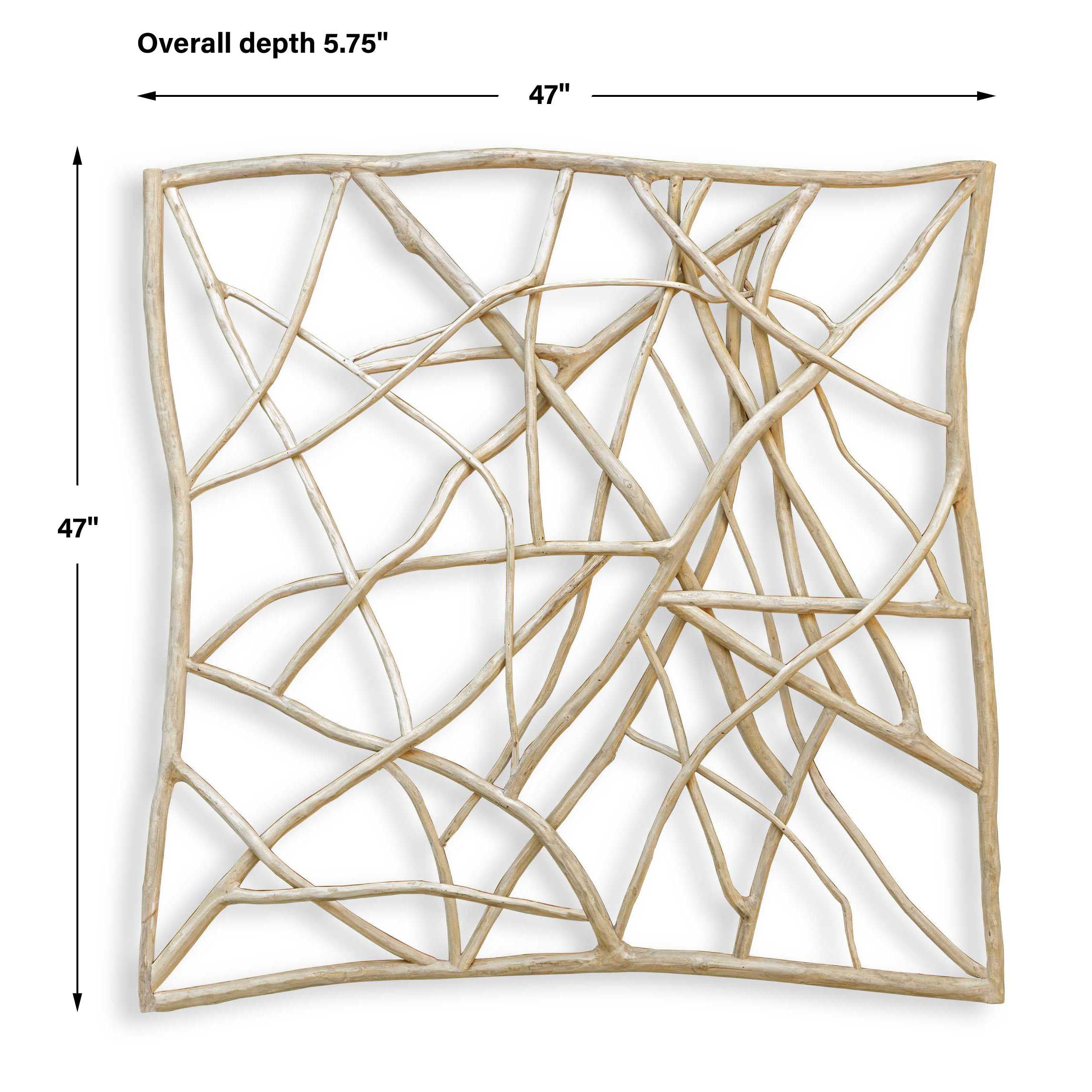 Tangled Up Outdoor Teak Wall Decor