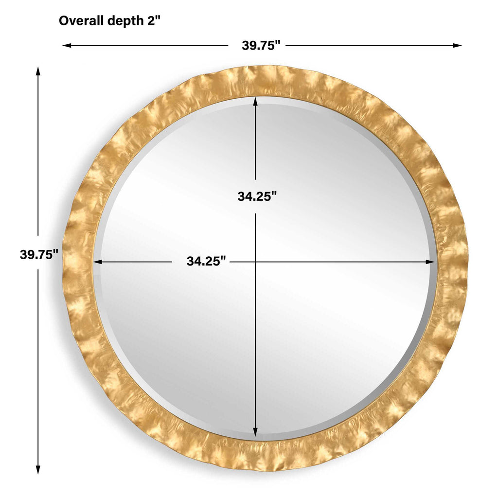 Haya Round Gold Mirror