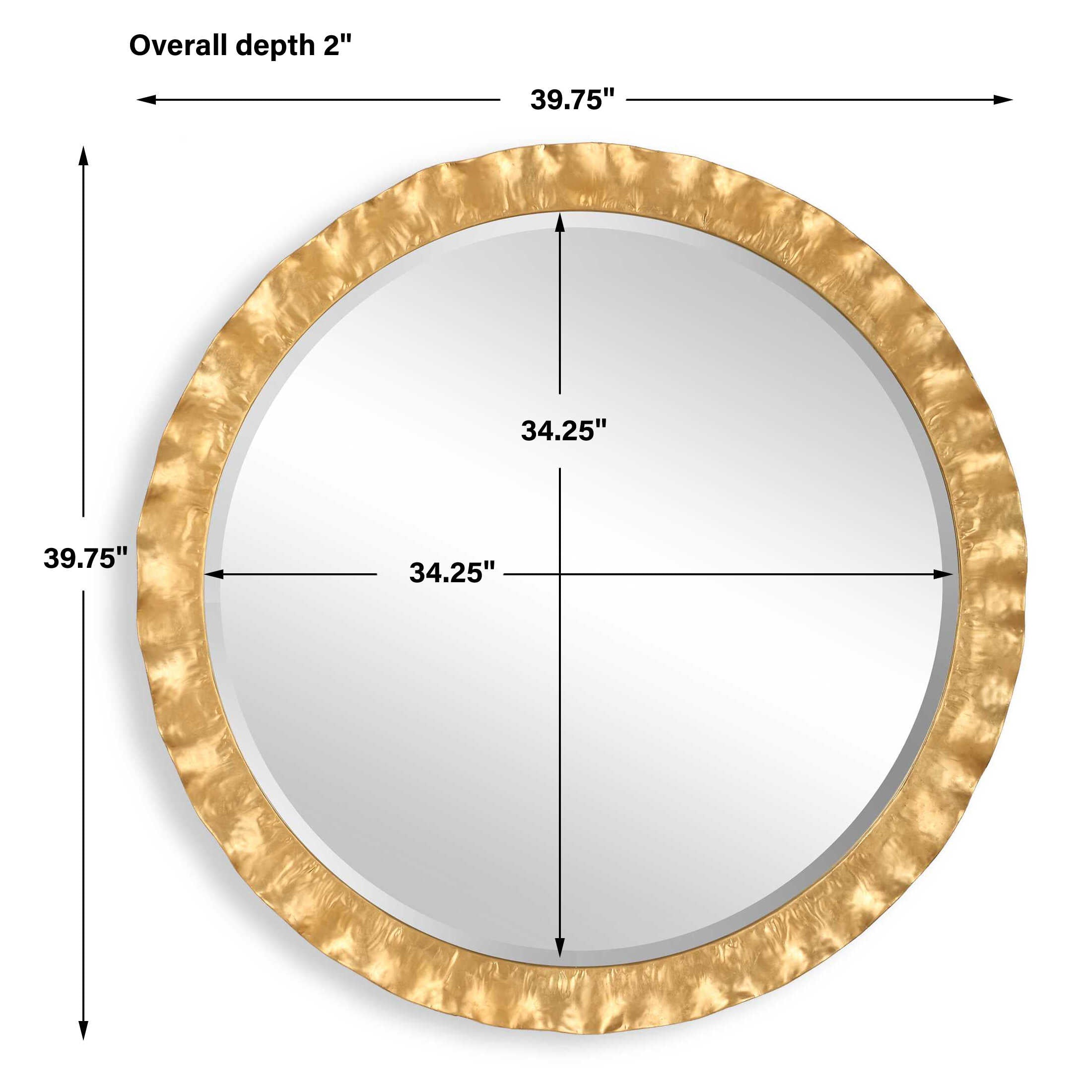 Haya Round Gold Mirror