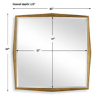On Point Square Gold Mirror