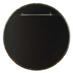 Auger Amber Glass Round Mirror