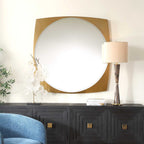 Neilia Round Brass Mirror