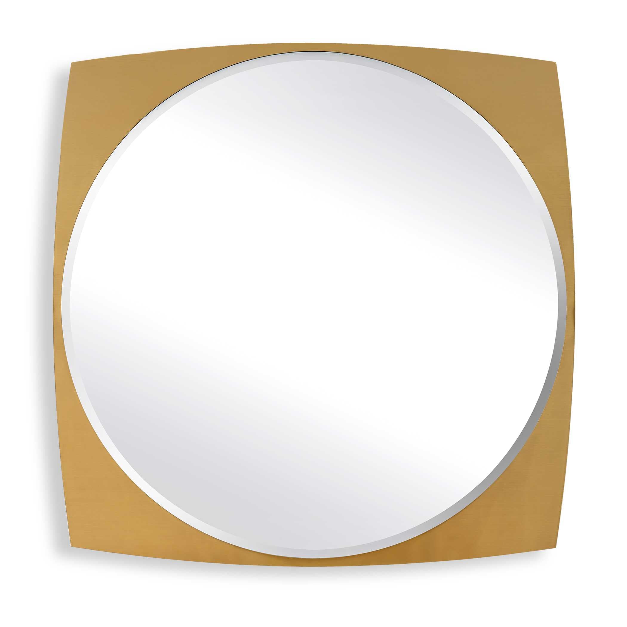 Neilia Round Brass Mirror
