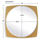 Neilia Round Brass Mirror