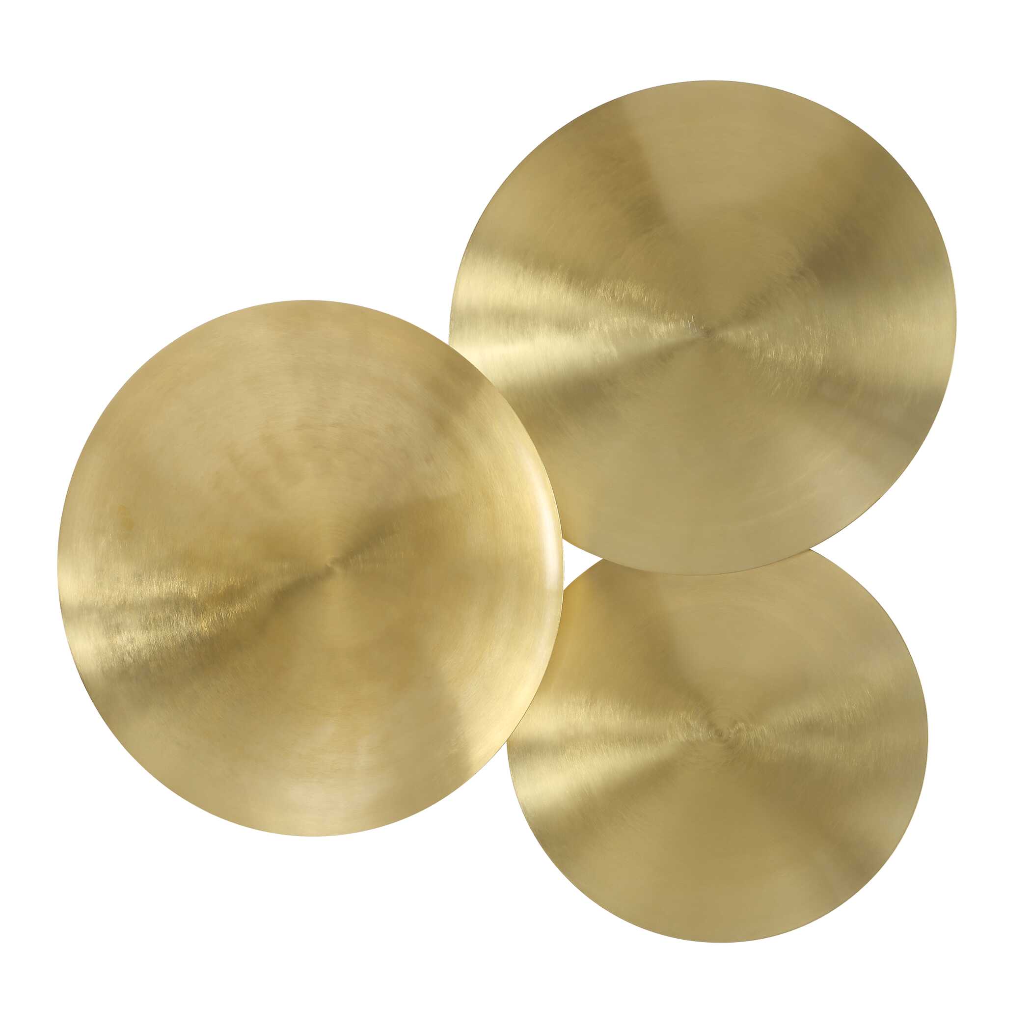 Cymbalic Round Brass Wall Decor Set/3