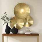 Cymbalic Round Brass Wall Decor Set/3