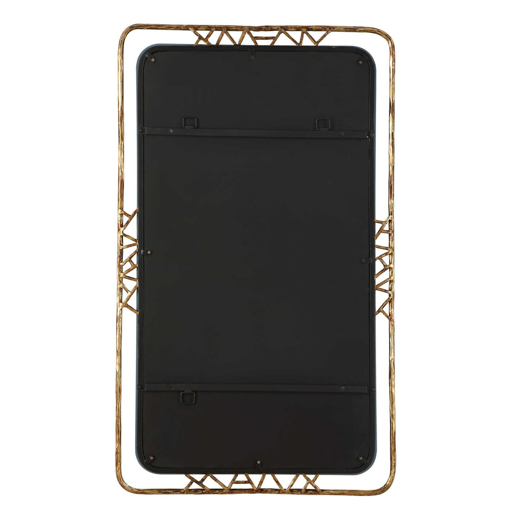 Tahoma Antiqued Gold Mirror