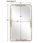 Tahoma Antiqued Gold Mirror