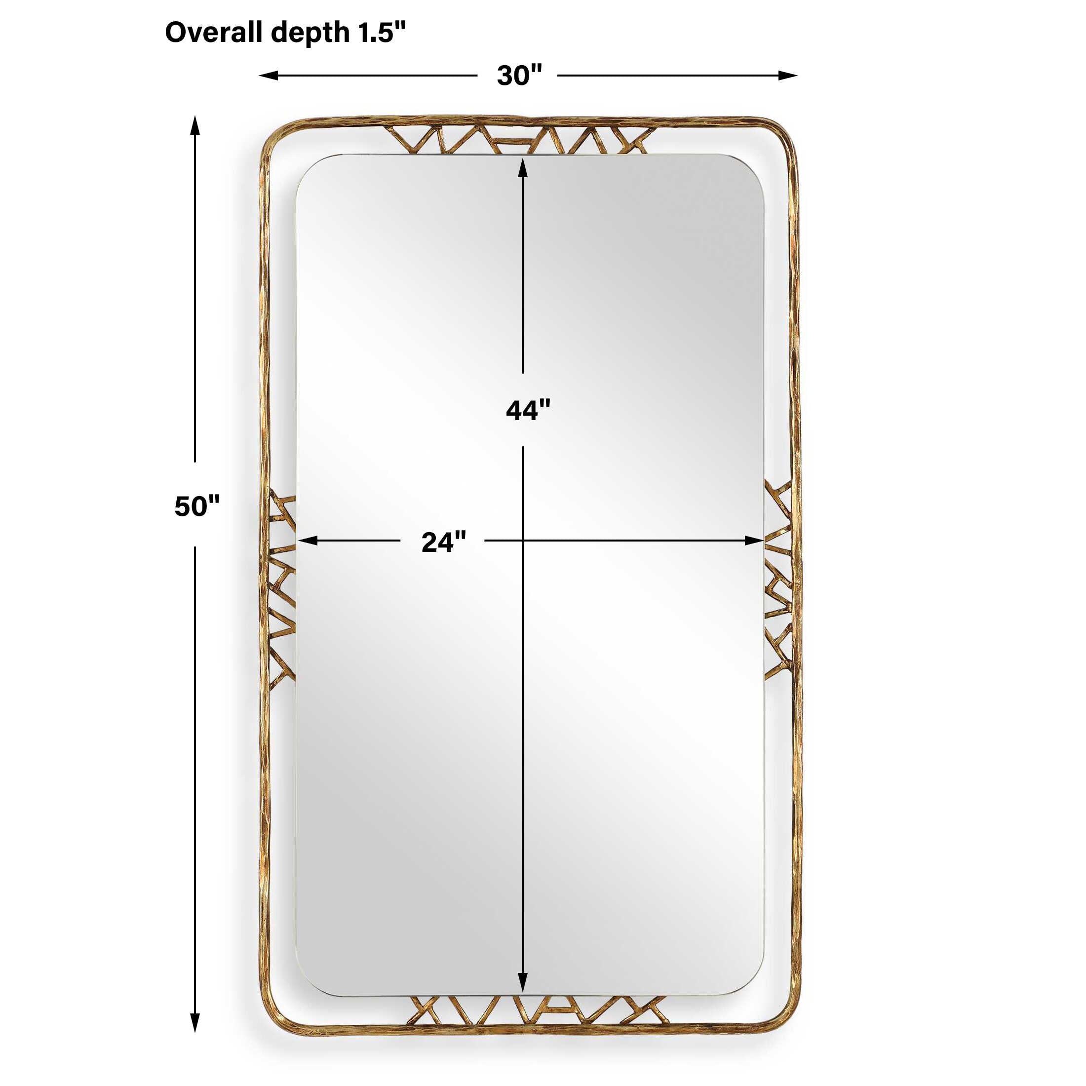 Tahoma Antiqued Gold Mirror