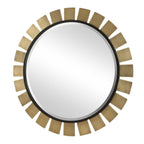Toluca Round Brass Mirror