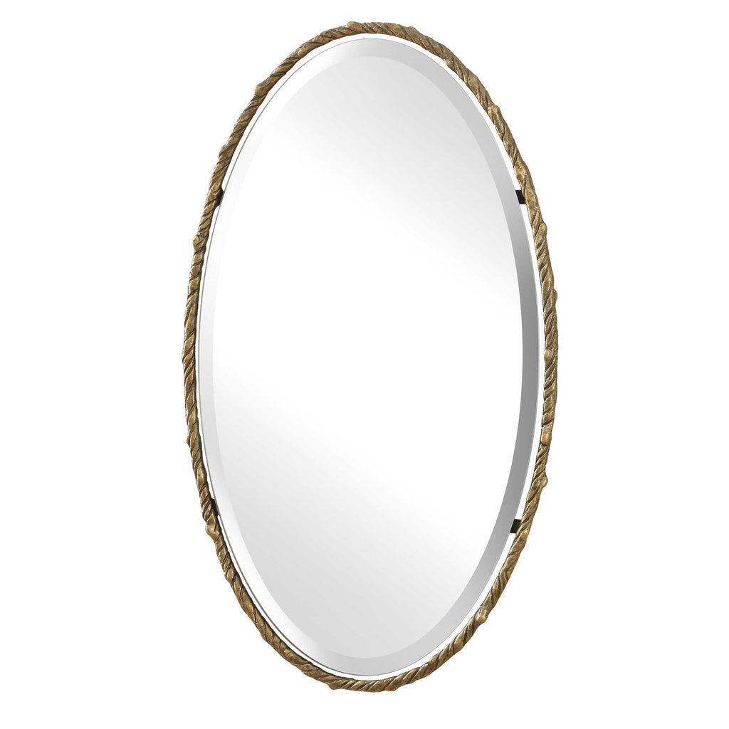 Twisted Branch Oval Mirror