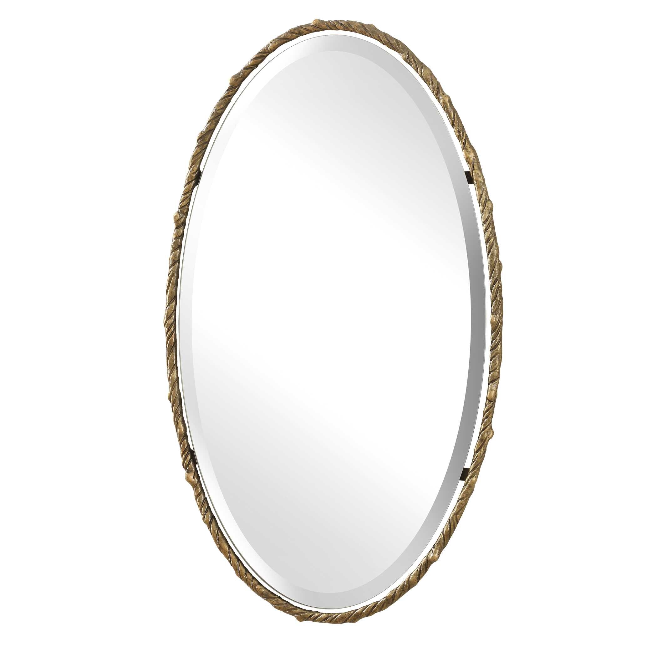 Twisted Branch Oval Mirror