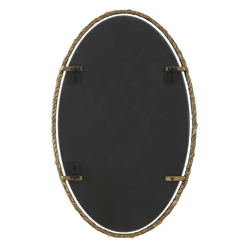 Twisted Branch Oval Mirror