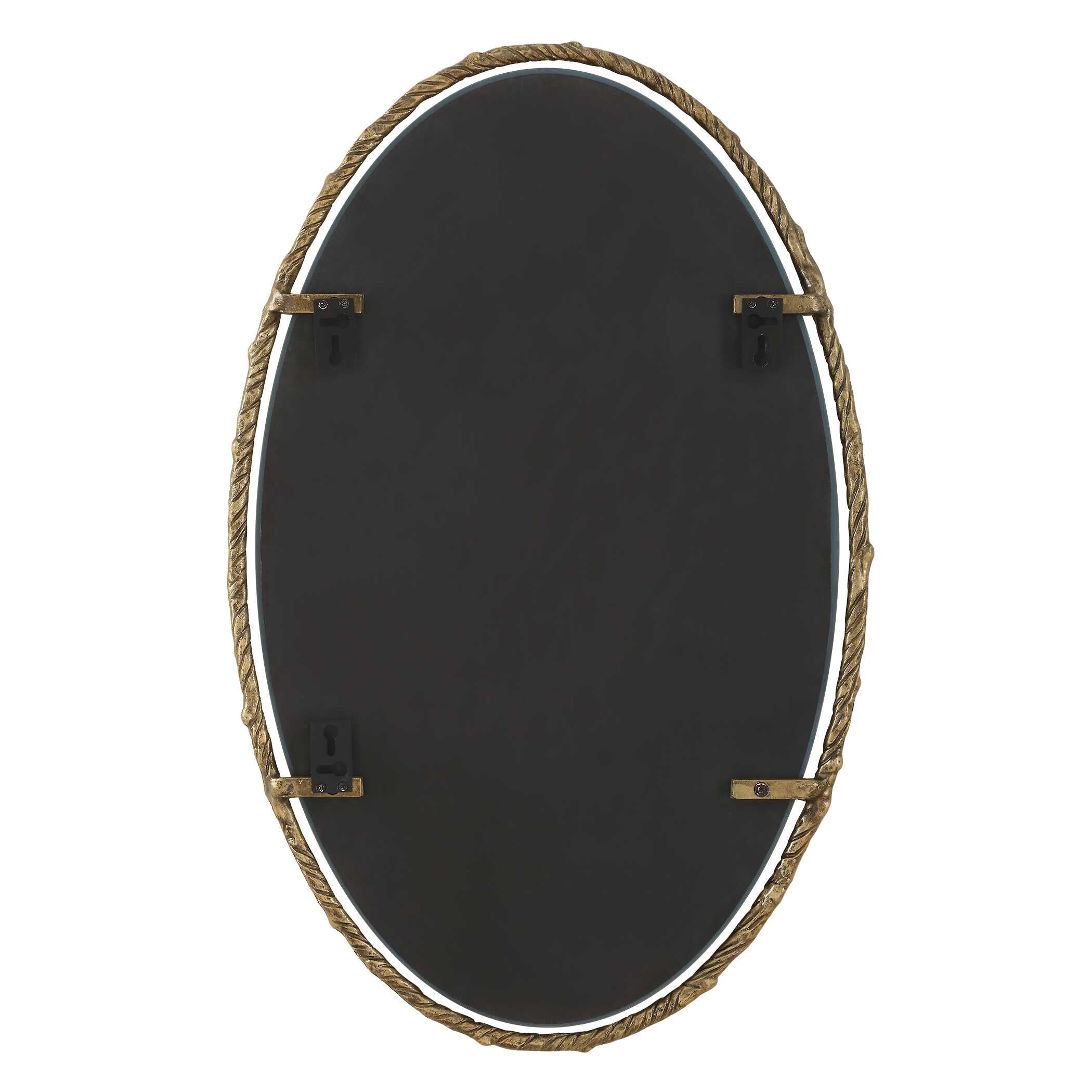 Twisted Branch Oval Mirror