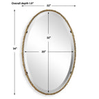 Twisted Branch Oval Mirror