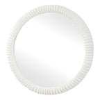 Akiko White Round Mirror