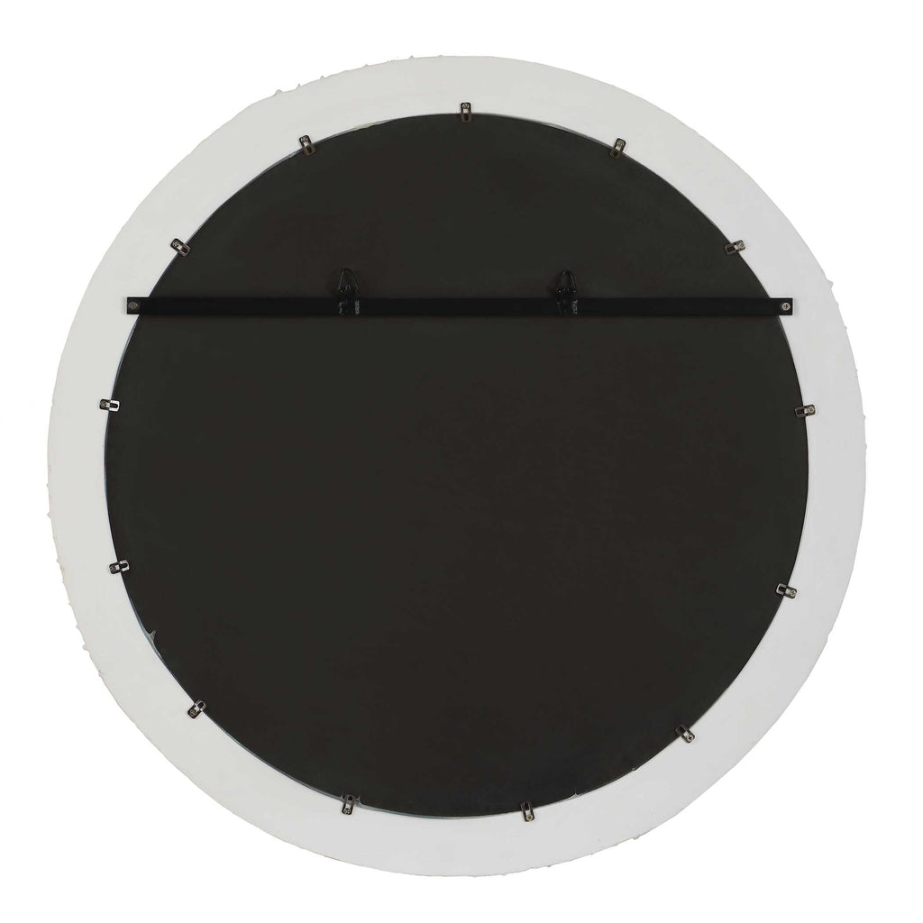 Akiko White Round Mirror