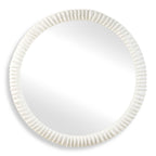 Akiko White Round Mirror