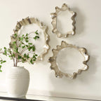 Ripple Effect Silver Wall Art Set/3