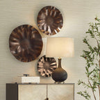 Peonia Outdoor Bronze Wall Art Set/3