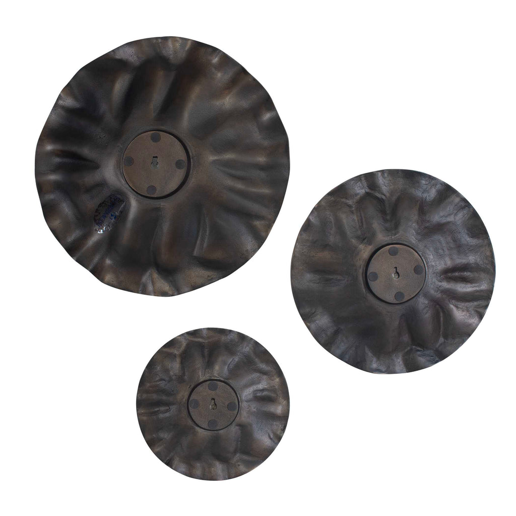 Peonia Outdoor Bronze Wall Art Set/3