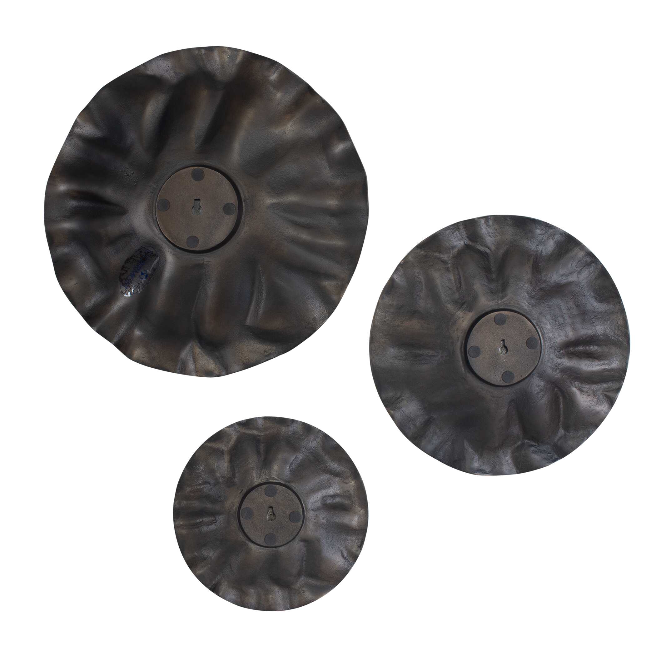 Peonia Outdoor Bronze Wall Art Set/3