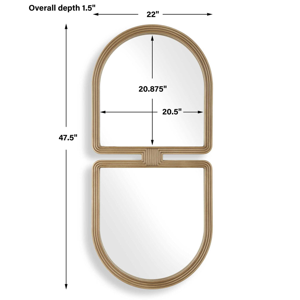 Jacques Art Deco Gold Mirror