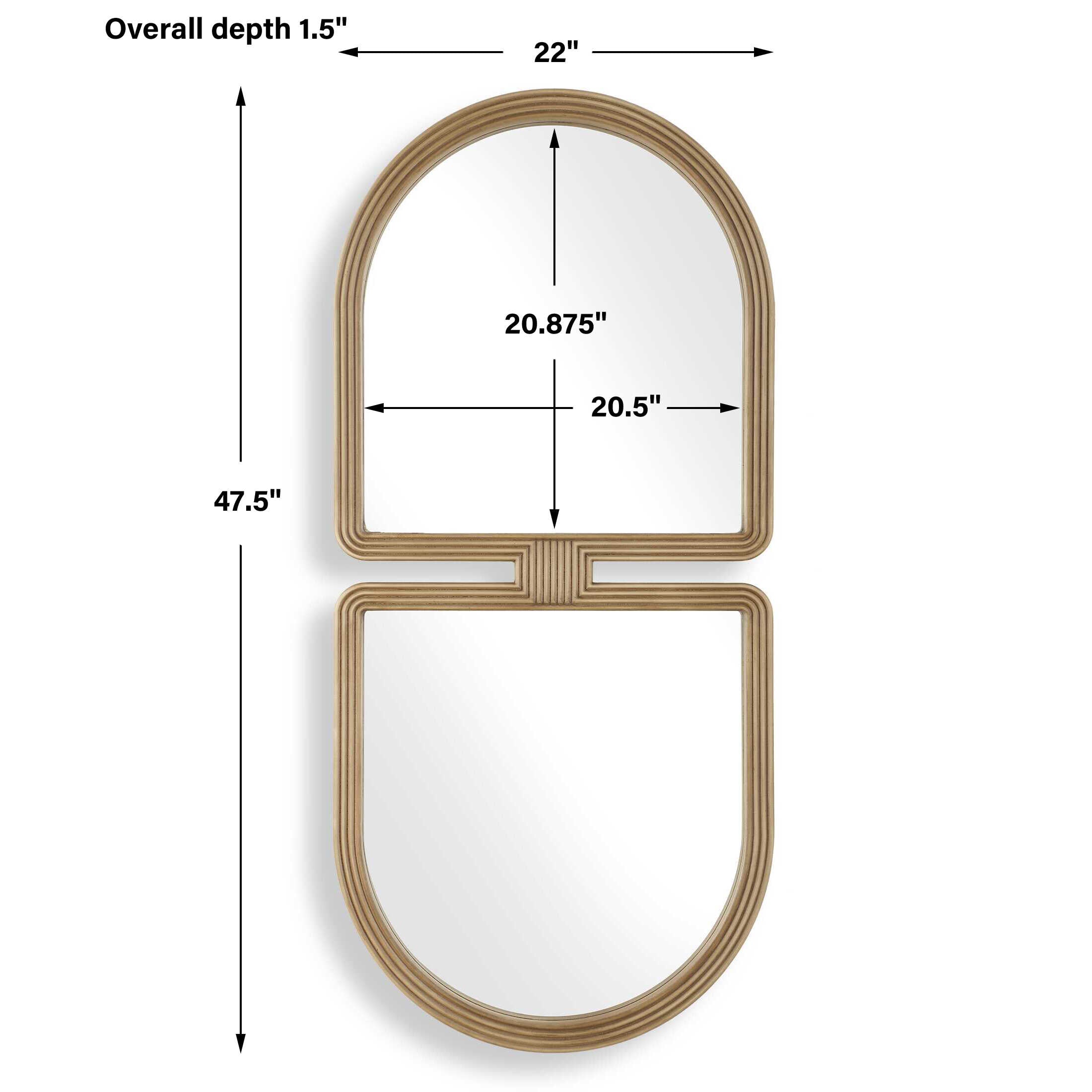 Jacques Art Deco Gold Mirror