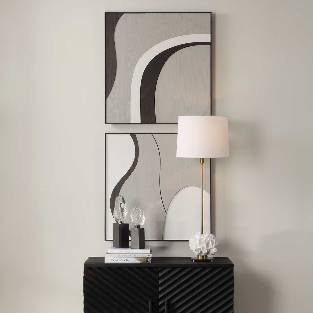 Joel Modern Wood Wall Art Set/2