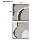 Joel Modern Wood Wall Art Set/2