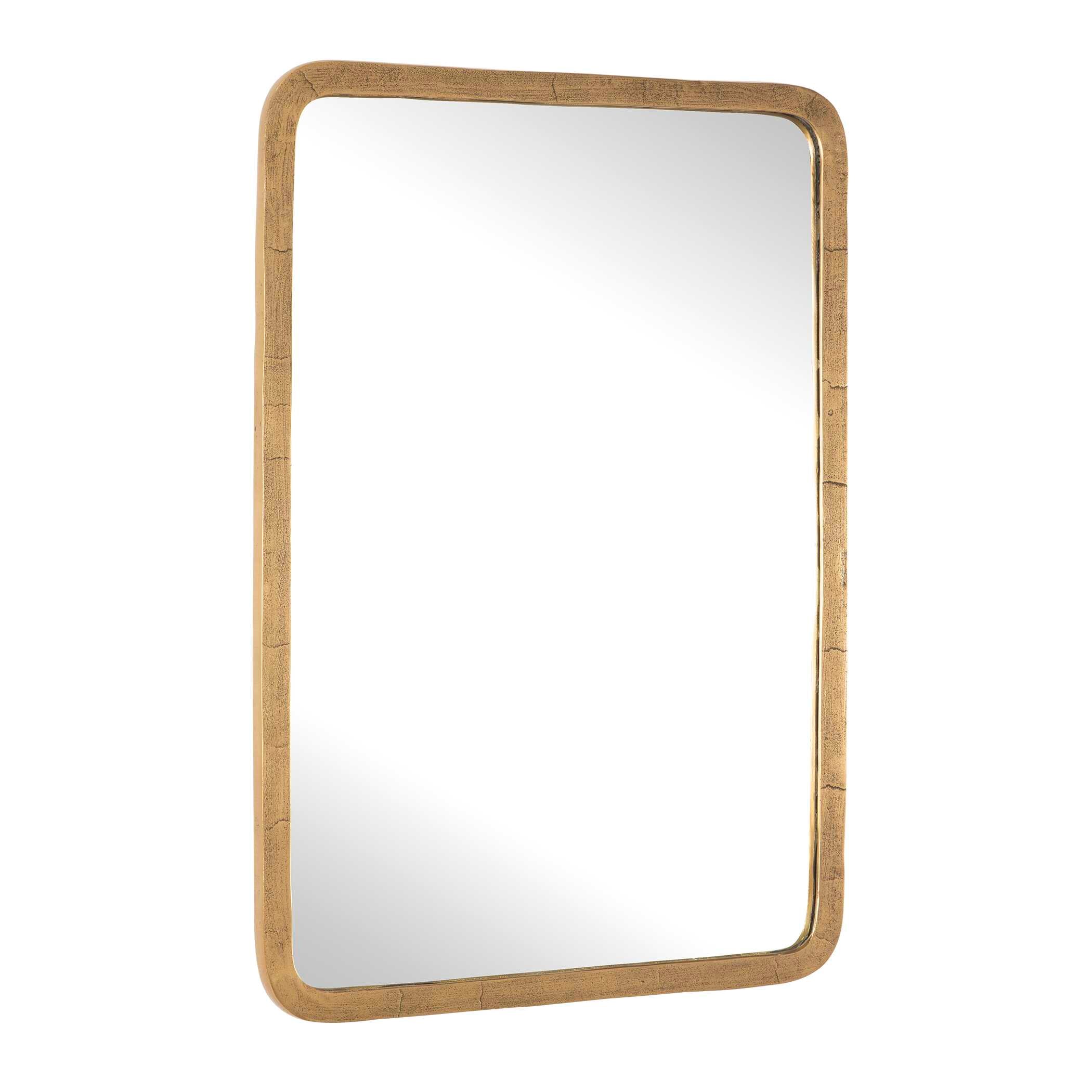 Vestry Antique Brass Mirror