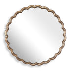 Cerrito Antique Brass Round Mirror