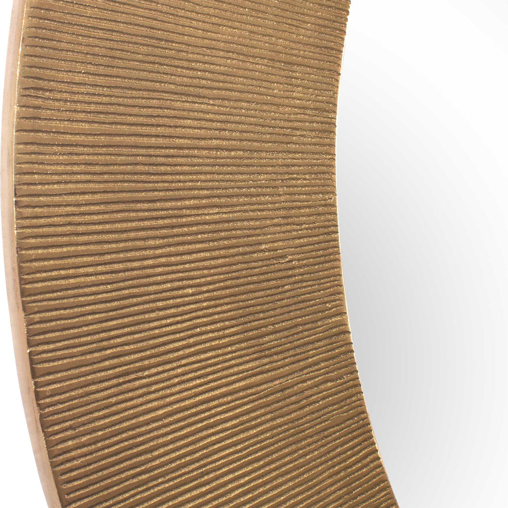 Tano Antique Brass Round Mirror