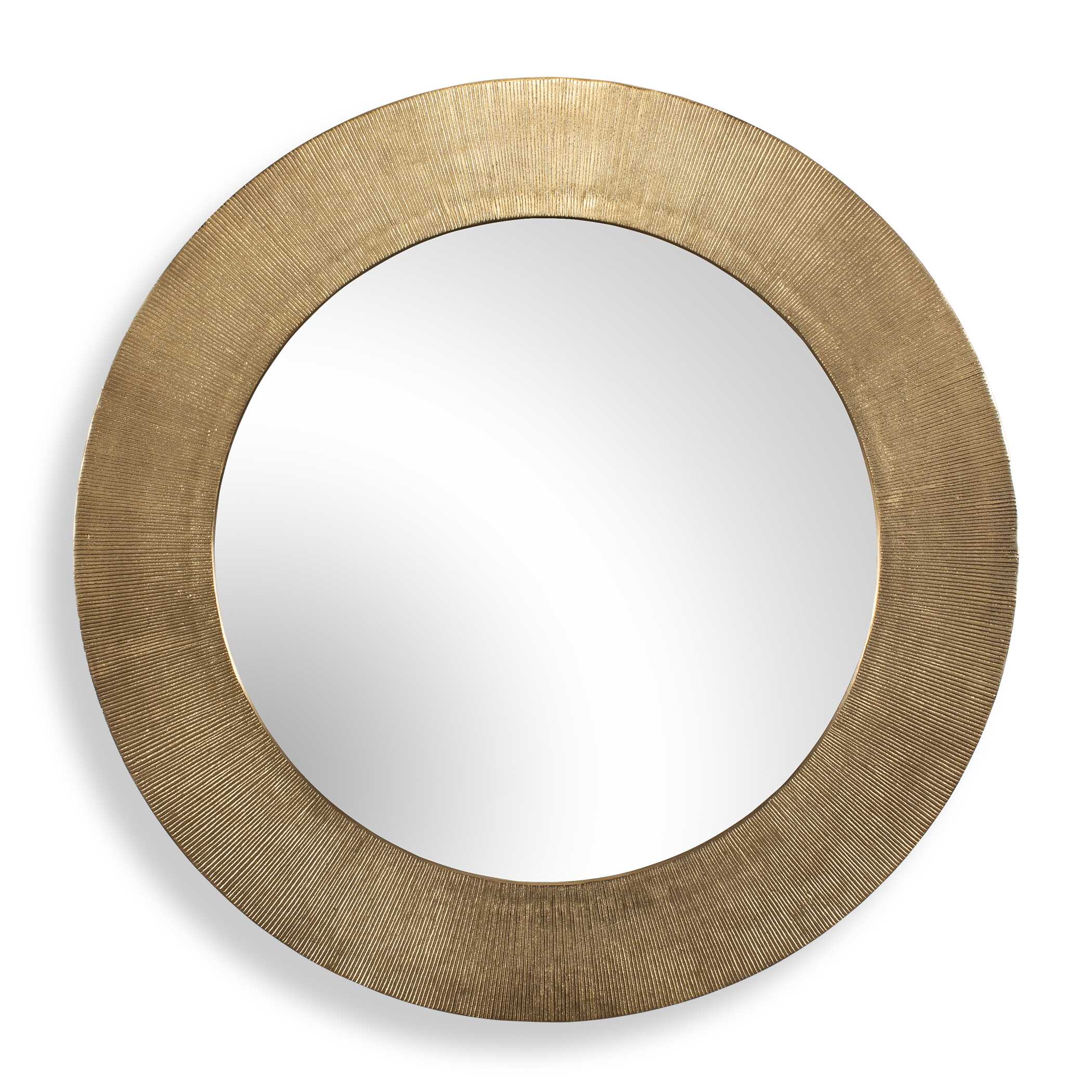Tano Antique Brass Round Mirror