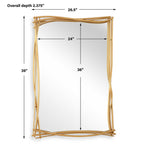 Curved Branches Gold Mirror