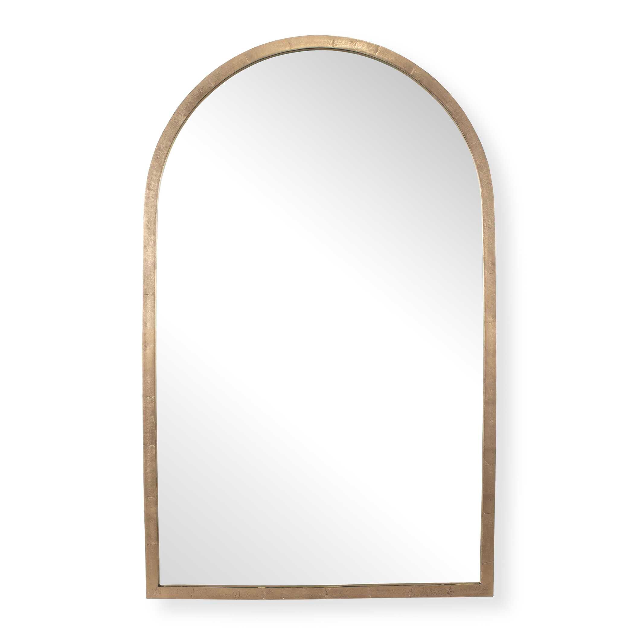 Vestry Antique Brass Arch Mirror