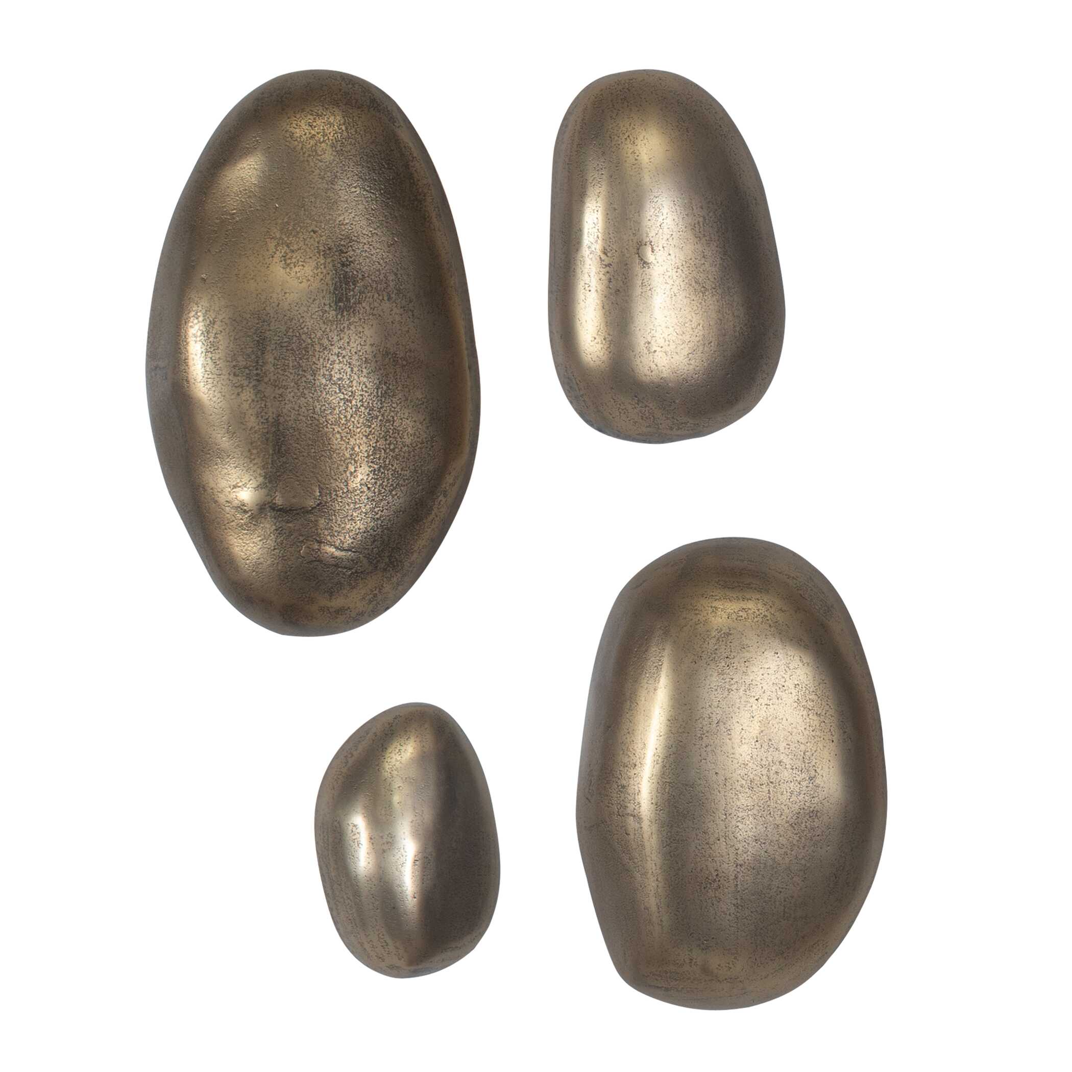 Set In Stone Brass Outdoor Wall Art Set/4