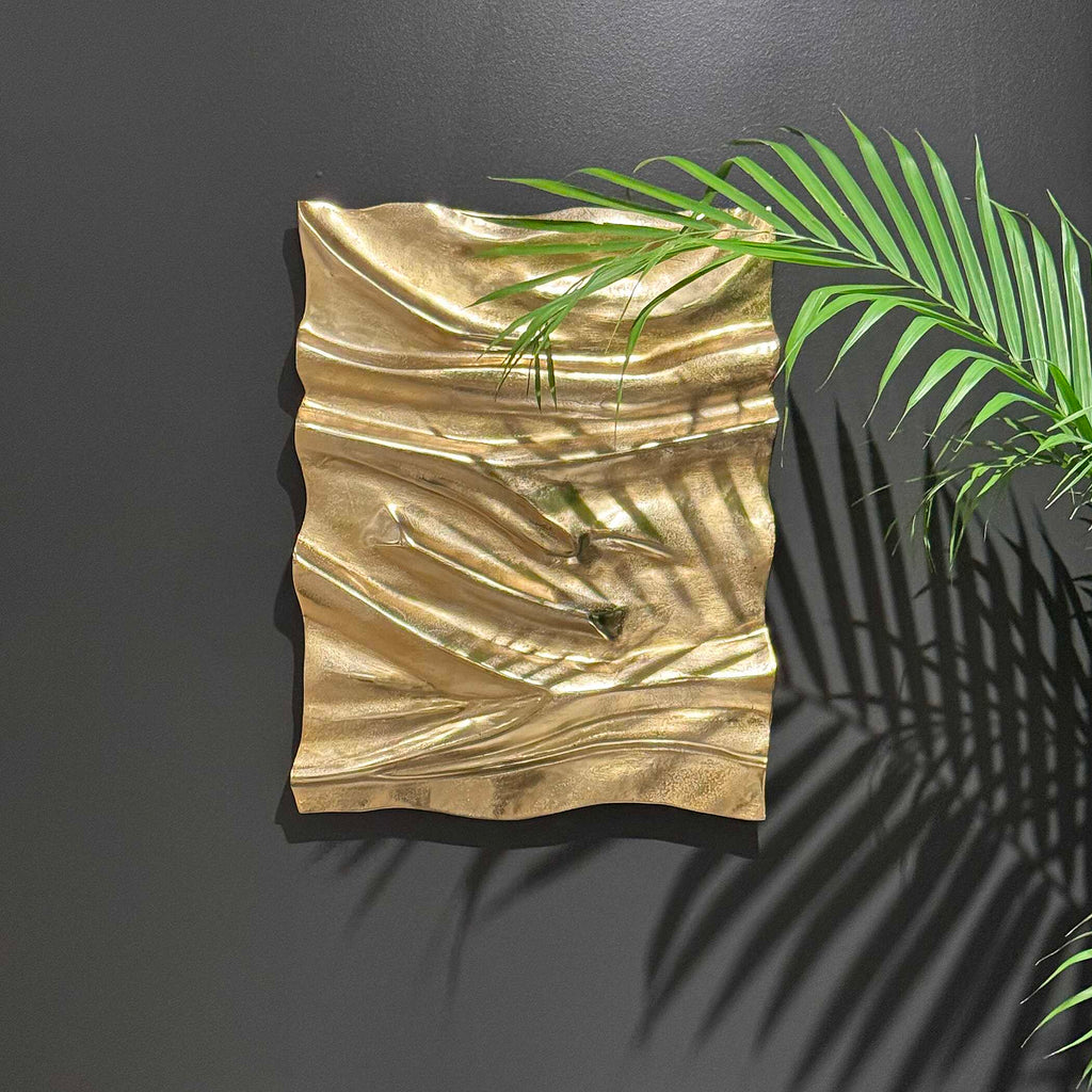 Undulate Outdoor Gold Wall Panel