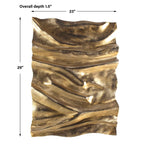 Undulate Outdoor Gold Wall Panel