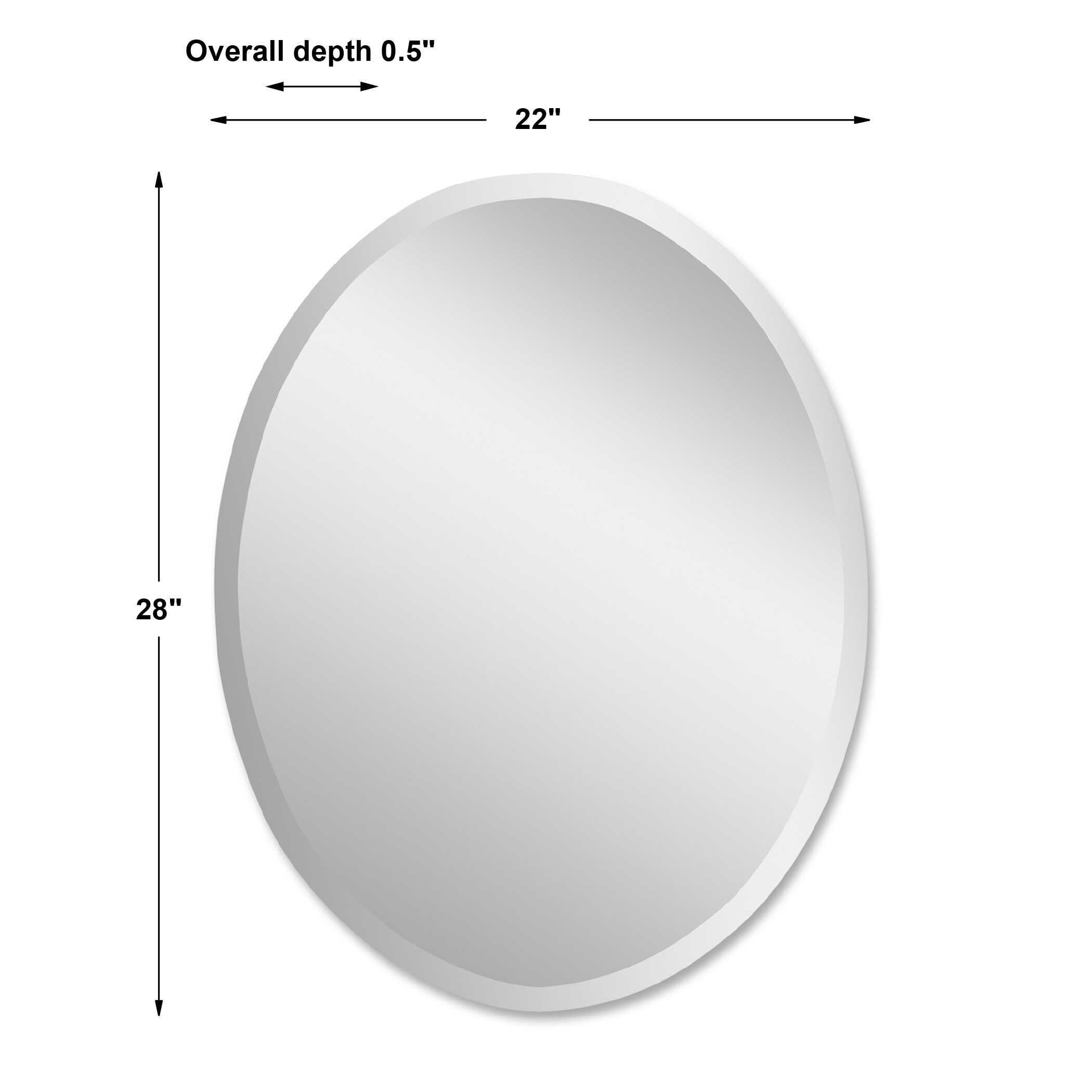 Frameless Vanity Oval Mirror
