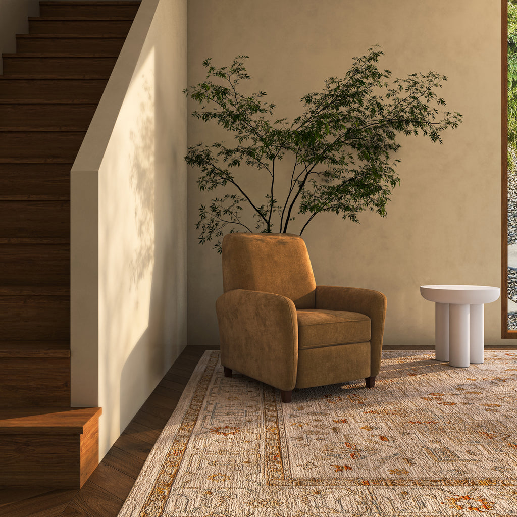 Luna Recliner Chair Ochre Brown