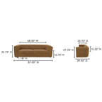 Alora Sofa Fabric Ochre Brown