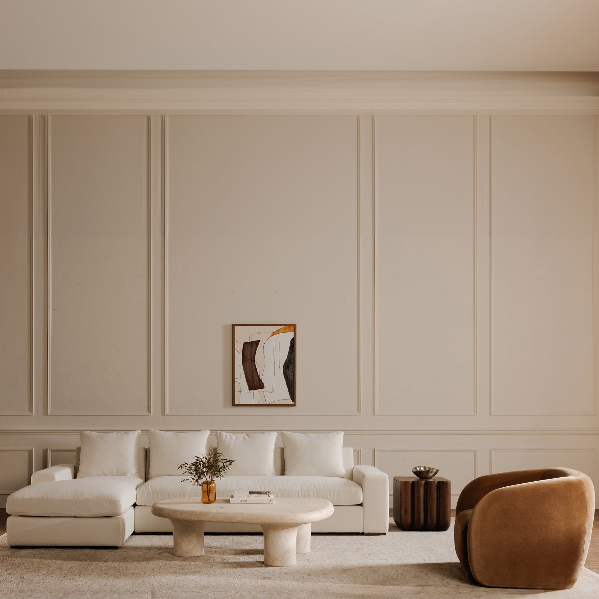 Thomas Left Sectional Ivory