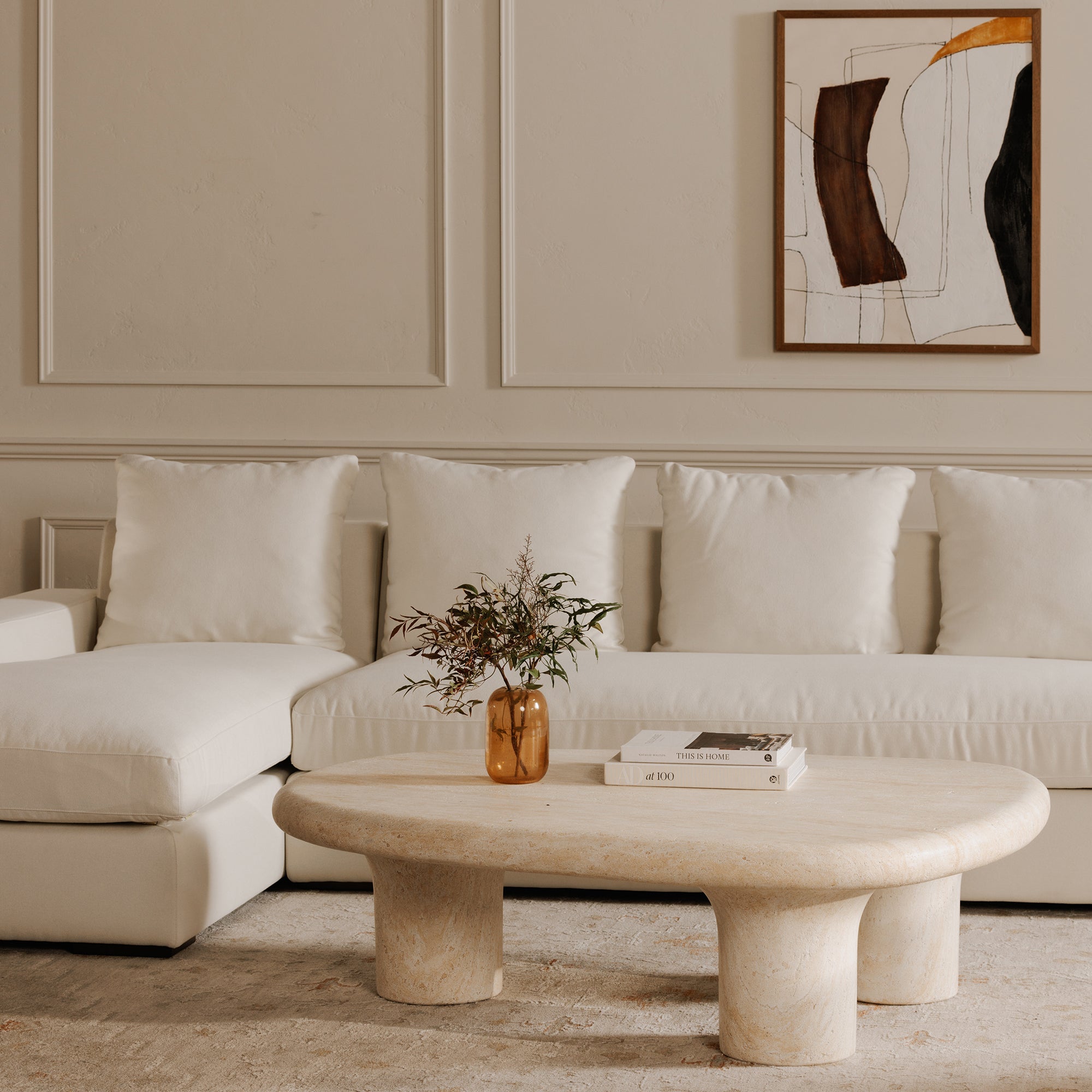 Thomas Right Sectional Ivory