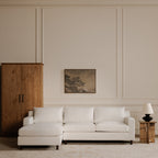 Hutton Left Sectional White