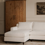 Hutton Left Sectional White
