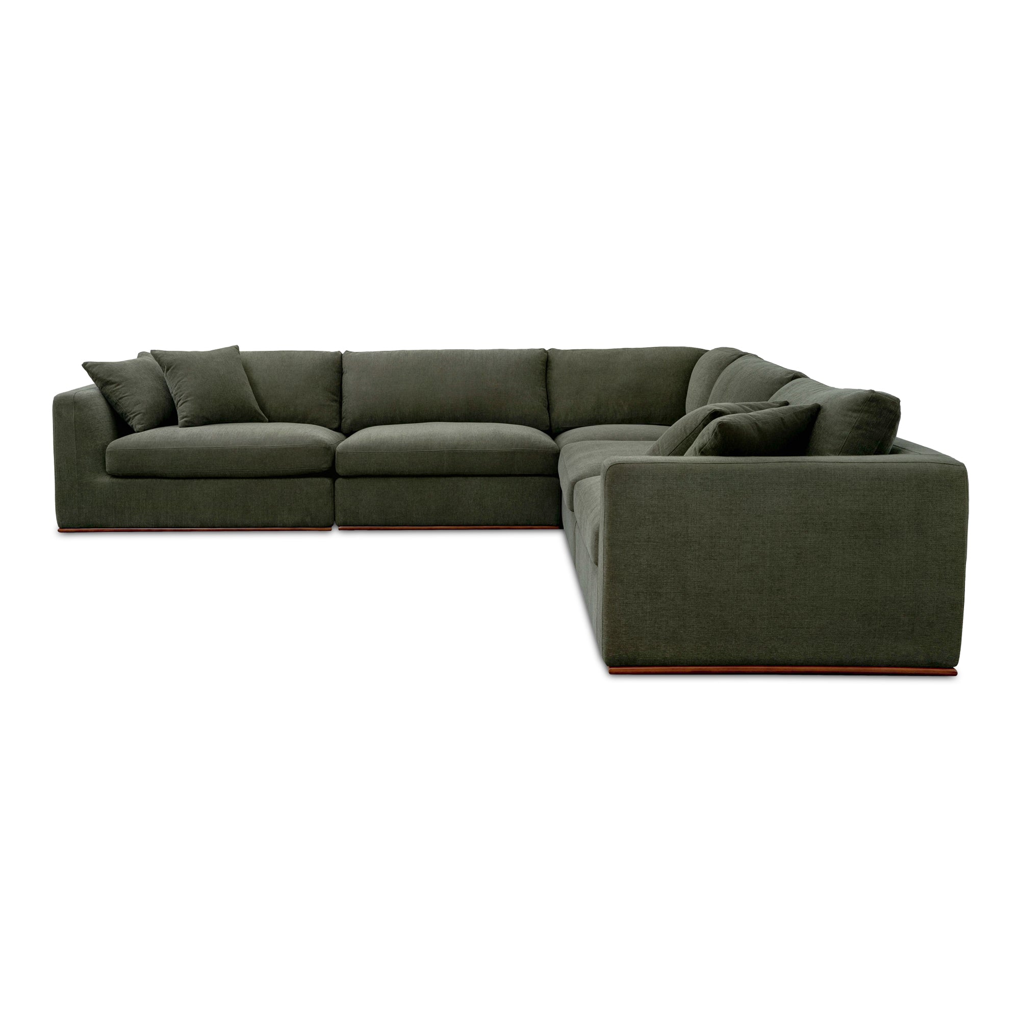 Rue Classic L Modular Sectional Dark Green