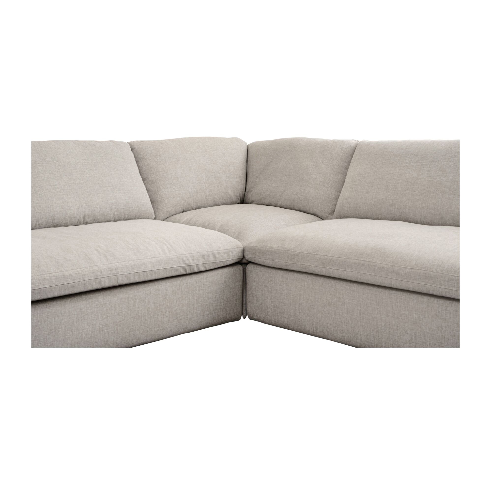 Miles Outdoor Modular 3 Piece Speckled Light Grey